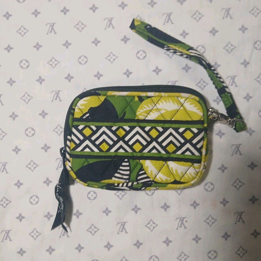 Vera Bradley La Neon Rose Coin Purse Small Zipper Pouch Retired Pattern